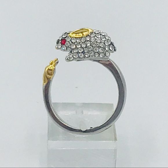 BUNNY RABBIT CZ RING - Picture 3 of 7